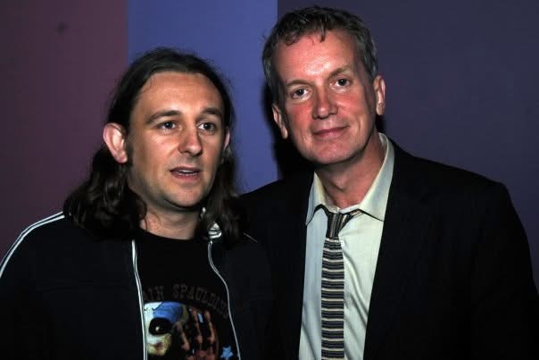 Actor, Writer and Comedian Lou Chawner with Frank Skinner